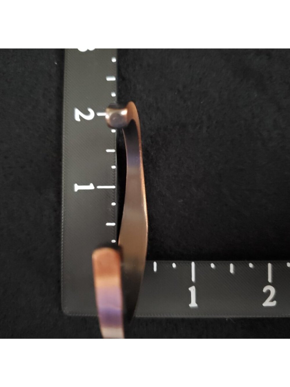 Vintage Copper Cuff Bracelet 6.25" Modernist Minimalist - Picture 10 of 10